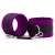 Фиолетово-черные наручники My rules на сцепке - БДСМ Арсенал - купить с доставкой в Рязани