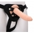 Телесный страпон на черных трусиках STRAP ON REAL DILDO - 20 см. - Dream Toys - купить с доставкой в Рязани