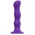 Фиолетовая насадка Strap-On-Me Dildo Geisha Balls size XL - Strap-on-me - купить с доставкой в Рязани