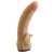 Телесная гелевая насадка-фаллос с клиторальными лепестками - 18,5 см. - LOVETOY (А-Полимер) - купить с доставкой в Рязани
