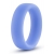 Голубое люминесцентное кольцо Silicone Glo Cock Ring - Blush Novelties - в Рязани купить с доставкой