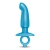 Голубая анальная пробка для массажа простаты Hither Silicone Prostate Plug - 14,3 см. - b-Vibe - в Рязани купить с доставкой