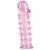 Розовая насадка на пенис с шипами - 12,5 см. - A-toys - в Рязани купить с доставкой