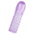 Фиолетовая рельефная насадка на пенис - 13,5 см. - A-toys - в Рязани купить с доставкой