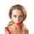 Силиконовый кляп-шар на чёрных ремешках Red Gag silicone - Orion - купить с доставкой в Рязани