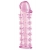 Гелевая розовая насадка на фаллос с шипами - 12 см. - Toyfa Basic - в Рязани купить с доставкой