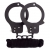 Чёрные наручники из листового металла в комплекте с веревкой BONDX METAL CUFFS LOVE ROPE SET - Dream Toys - купить с доставкой в Рязани