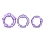 Набор из 3 фиолетовых эрекционных колец Stay Hard Beaded Cockrings - Blush Novelties - в Рязани купить с доставкой