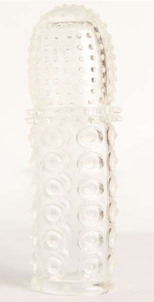 Прозрачная закрытая гелевая насадка - 13,5 см. - Toyfa Basic - в Рязани купить с доставкой