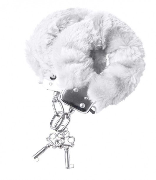 Наручники с белой меховой опушкой - ToyFa - купить с доставкой в Рязани
