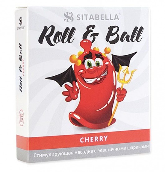 Стимулирующий презерватив-насадка Roll   Ball Cherry - Sitabella - купить с доставкой в Рязани