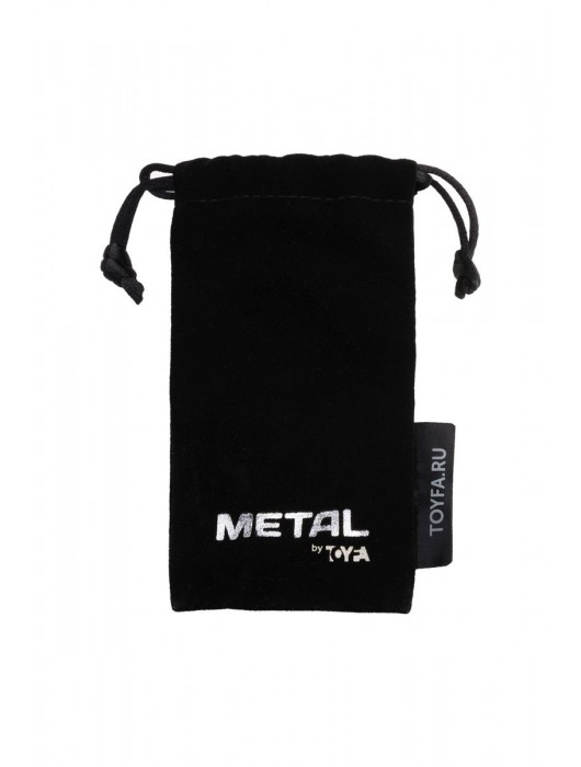 Серебристая коническая анальная пробка с красным кристаллом - 8 см. - ToyFa - купить с доставкой в Рязани