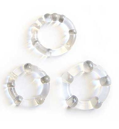 Набор из 3 прозрачных эрекционных колечек - Erowoman-Eroman - в Рязани купить с доставкой