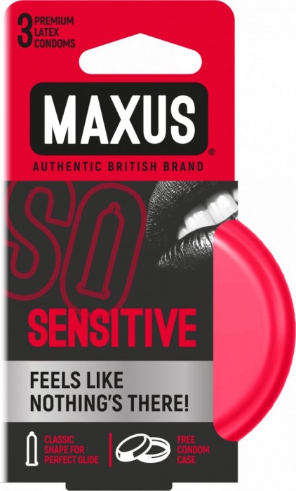 Ультратонкие презервативы в железном кейсе MAXUS Sensitive - 3 шт. - Maxus - купить с доставкой в Рязани