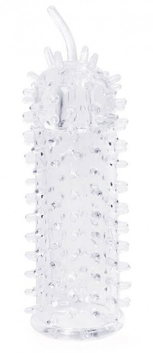 Закрытая рельефная насадка Crystal sleeve с усиками - 12 см. - Erowoman-Eroman - в Рязани купить с доставкой