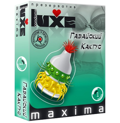 Презерватив LUXE Maxima  Гавайский Кактус  - 1 шт. - Luxe - купить с доставкой в Рязани