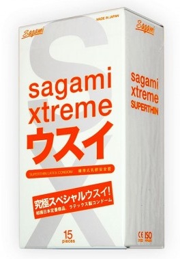 Ультратонкие презервативы Sagami Xtreme SUPERTHIN - 15 шт. - Sagami - купить с доставкой в Рязани
