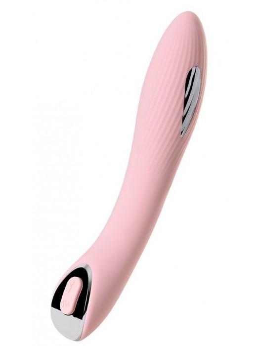 Розовый силиконовый вибратор с электростимуляцией TESLA G-POINT - 21 см. - ToyFa - купить с доставкой в Рязани