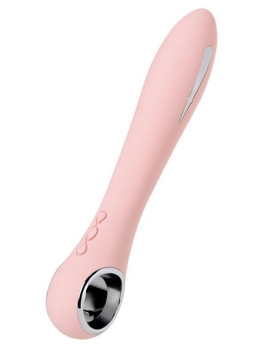 Розовый силиконовый вибратор с электростимуляцией GALVANI VIBE - 21 см. - ToyFa - купить с доставкой в Рязани