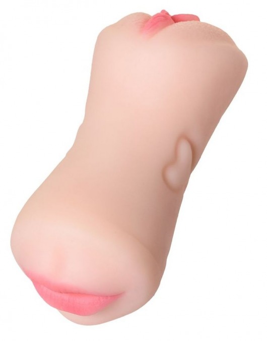 Телесный двусторонний мастурбатор Pretty Mouth - ротик и вагина - ToyFa - в Рязани купить с доставкой