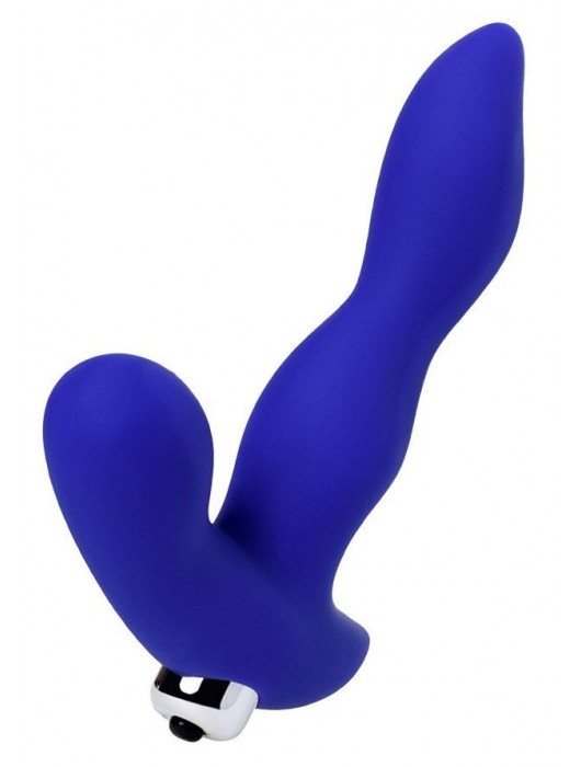 Синий силиконовый вибростимулятор простаты Stroman - 14,5 см. - ToyFa - в Рязани купить с доставкой