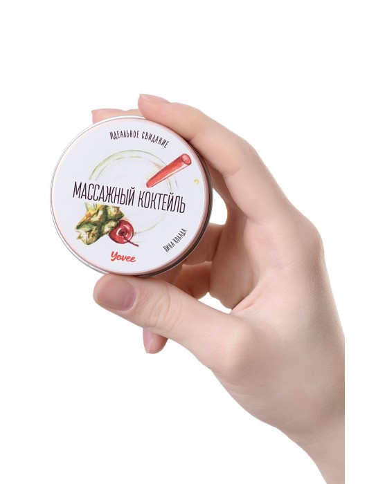 Массажная свеча «Массажный коктейль» с ароматом пина колады - 30 мл. - ToyFa - купить с доставкой в Рязани