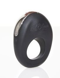 Черное эрекционное виброкольцо ATOM - Hot Octopuss - в Рязани купить с доставкой