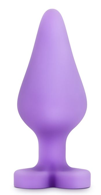 Фиолетовая анальная пробка Naughty Candy Heart Do Me Now - 8,9 см. - Blush Novelties - купить с доставкой в Рязани