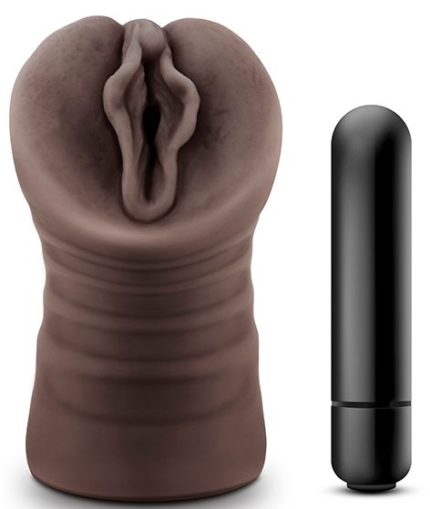 Коричневый мастурбатор-вагина Alexis - Blush Novelties - в Рязани купить с доставкой