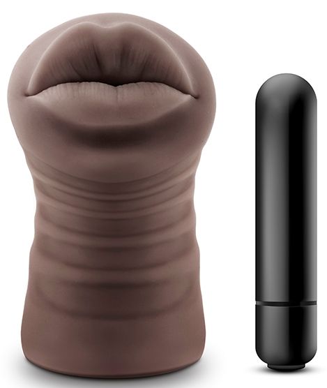 Коричневый мастурбатор-ротик Renee - Blush Novelties - в Рязани купить с доставкой