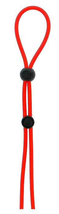 Красное лассо на пенис с двумя бусинами STRETCHY LASSO CAGE - Dream Toys - в Рязани купить с доставкой