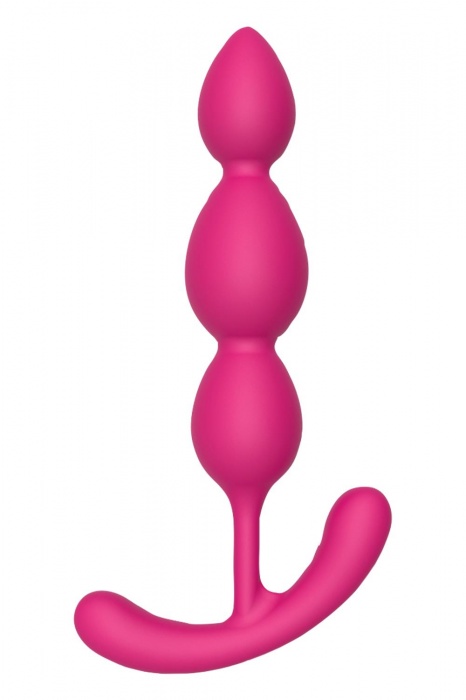 Розовый анальный стимулятор SILKY SMOOTH T-TEARDROP - 11 см. - Dream Toys