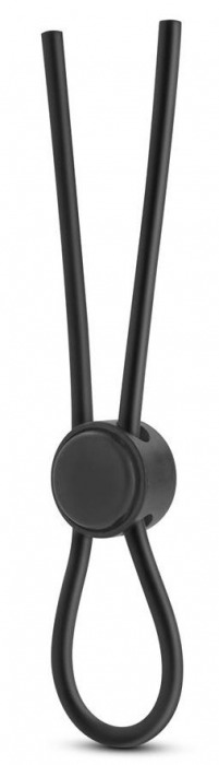 Черное силиконовое лассо на пенис SILICONE LOOP COCK RING - Blush Novelties - в Рязани купить с доставкой