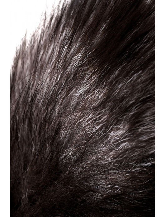 Серебристая металлическая анальная втулка с хвостом чернобурой лисы - размер S - ToyFa - купить с доставкой в Рязани