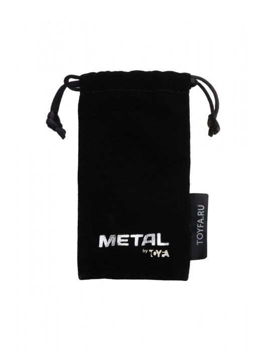 Серебристая конусовидная анальная пробка с фиолетовым кристаллом - 7 см. - ToyFa - купить с доставкой в Рязани