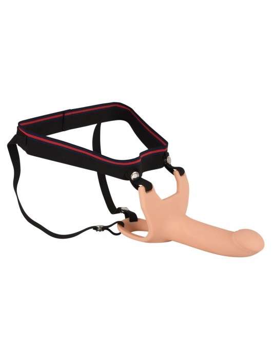 Силиконовый полый страпон на ремнях Silicone Strap-on - 16 см. - Orion - купить с доставкой в Рязани