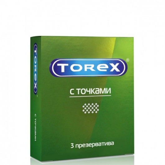 Текстурированные презервативы Torex  С точками  - 3 шт. - Torex - купить с доставкой в Рязани