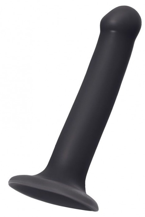Черный фаллос на присоске Silicone Bendable Dildo M - 18 см. - Strap-on-me - купить с доставкой в Рязани