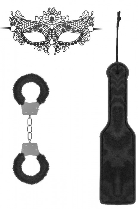 Черный игровой набор Introductory Bondage Kit №4 - Shots Media BV - купить с доставкой в Рязани