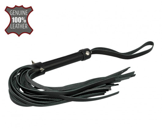 Черная многохвостовая плеть с шипами - 40 см. - Sitabella - купить с доставкой в Рязани