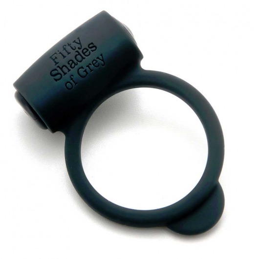 Темно-серое эрекционное кольцо Vibrating Love Ring с вибрацией - Fifty Shades of Grey - в Рязани купить с доставкой
