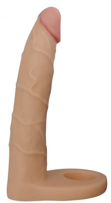 Телесная насадка-фаллоимитатор для двойного проникновения - 17 см. - Lovetoy - купить с доставкой в Рязани