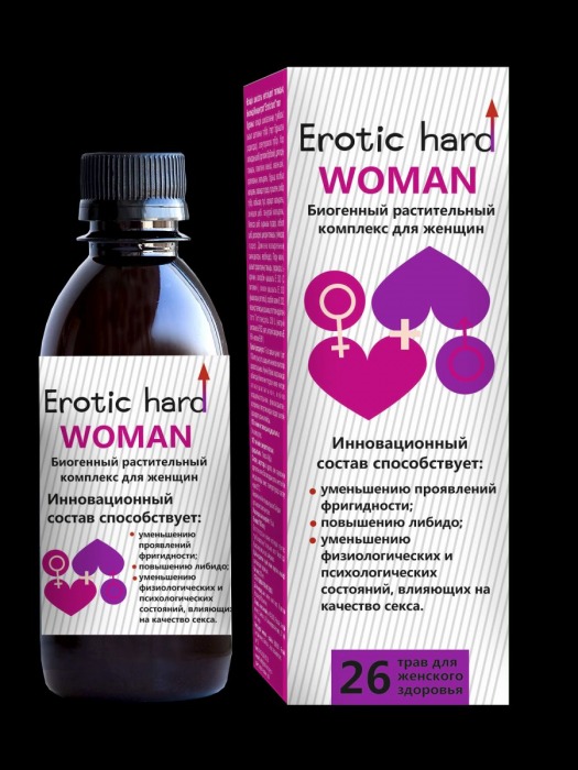 Женский биогенный концентрат для повышения либидо Erotic hard Woman - 250 мл. - Erotic Hard - купить с доставкой в Рязани