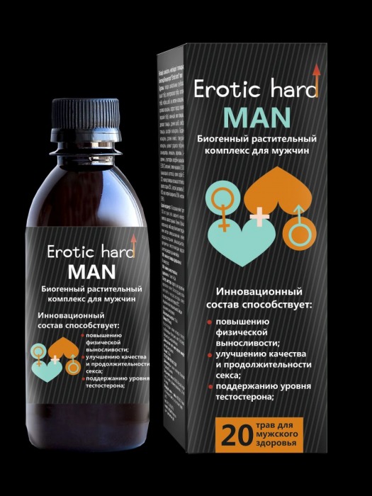 Мужской биогенный концентрат для усиления эрекции Erotic hard Man - 250 мл. - Erotic Hard - купить с доставкой в Рязани