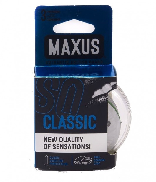 Классические презервативы в пластиковом кейсе MAXUS Classic - 3 шт. - Maxus - купить с доставкой в Рязани