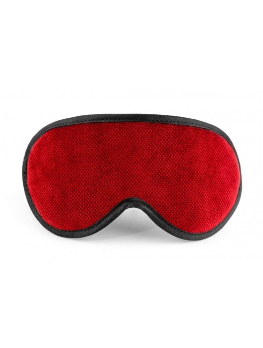 Красная сплошная маска на резиночке с черной окантовкой - БДСМ Арсенал - купить с доставкой в Рязани