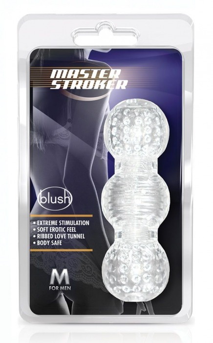 Прозрачный фигурный мастурбатор Master Stroker - Blush Novelties - в Рязани купить с доставкой