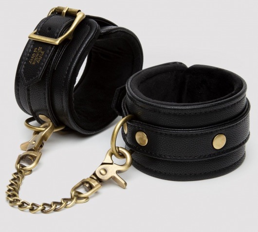 Черные оковы на ноги Bound to You Faux Leather Ankle Cuffs - Fifty Shades of Grey - купить с доставкой в Рязани