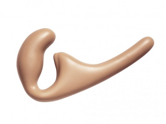 Бежевый безремневой страпон Seduction - 20,5 см. - Lola Games - купить с доставкой в Рязани