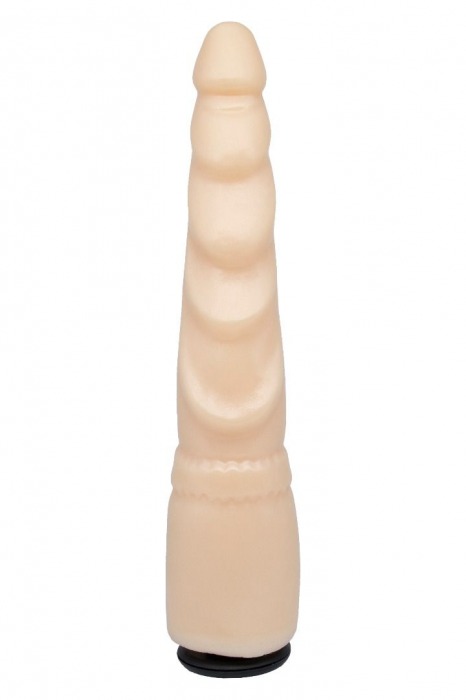 Телесная реалистичная насадка-елочка - 20,5 см. - LOVETOY (А-Полимер) - купить с доставкой в Рязани